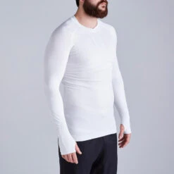Kipsta Adult Long-Sleeved Base Layer Keepdry 500