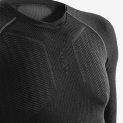 Kipsta Adult Long-Sleeved Thermal Base Layer Top Keepdry 500 -Decathlon adult long sleeved thermal base layer top keepdry 500 black 11
