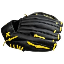 Kipsta Baseball Glove Left-hand Throw Kid - BA100 Yellow Black -Decathlon baseball glove left hand throw kid ba100 yellow black 3