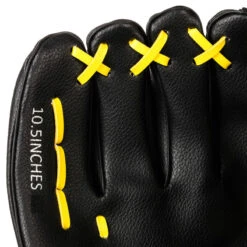 Kipsta Baseball Glove Left-hand Throw Kid - BA100 Yellow Black -Decathlon baseball glove left hand throw kid ba100 yellow black 6