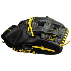 Kipsta Baseball Glove Right-hand Throw Kids - BA100 Yellow Black -Decathlon baseball glove right hand throw kids ba100 yellow black 2