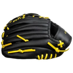 Kipsta Baseball Glove Right-hand Throw Kids - BA100 Yellow Black -Decathlon baseball glove right hand throw kids ba100 yellow black 3