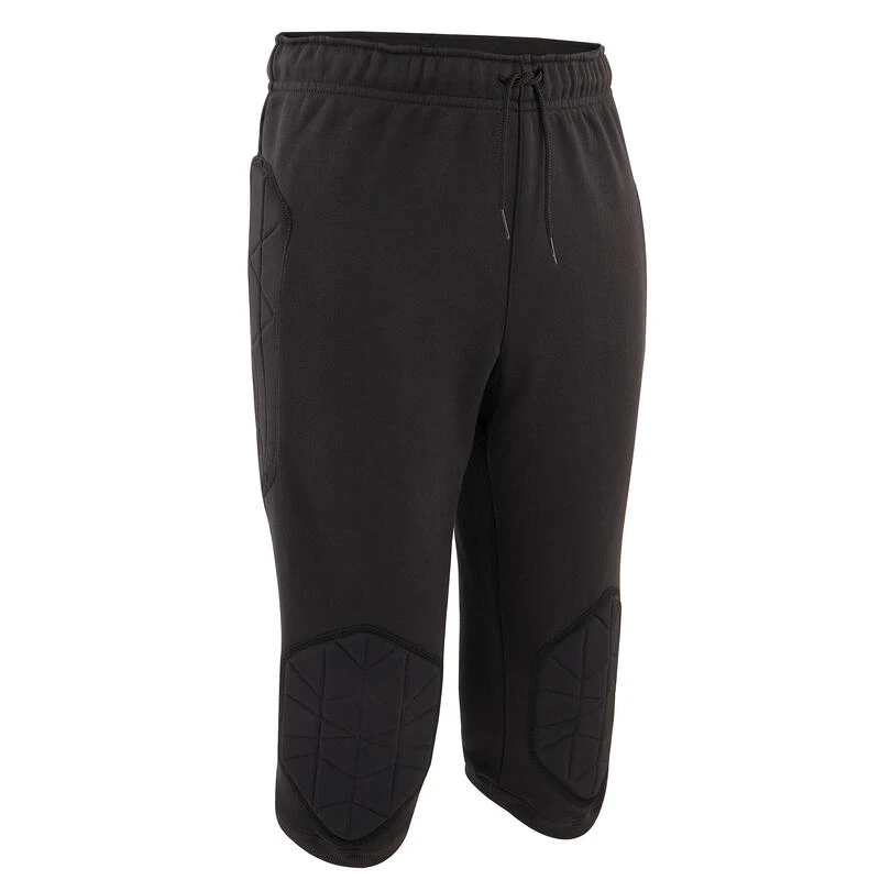 Kipsta F100 Kids' Goalkeeper Cropped Bottoms - Black 3 Kipsta F100 Kids' Goalkeeper Cropped Bottoms - Black