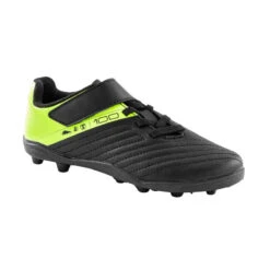 Kipsta Hard Ground Football Boots Agility 100 - Black/Yellow