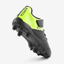 Kipsta Hard Ground Football Boots Agility 100 - Black/Yellow -Decathlon hard ground football boots agility 100 blackyellow 4