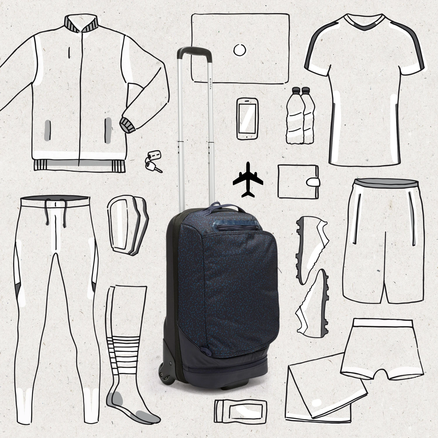 Kipsta 30L Suitcase Urban 5 Kipsta 30L Suitcase Urban - Image 3