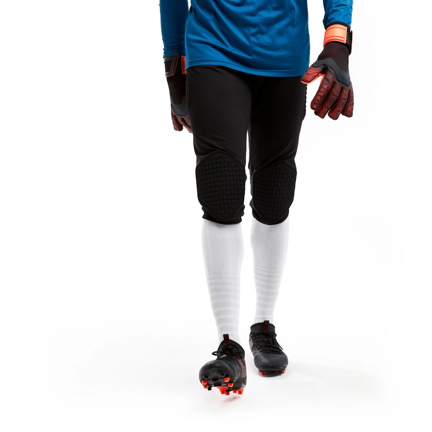 Kipsta Goalkeeper Cropped Bottoms F500 - Black 4 Kipsta Goalkeeper Cropped Bottoms F500 - Black - Image 2