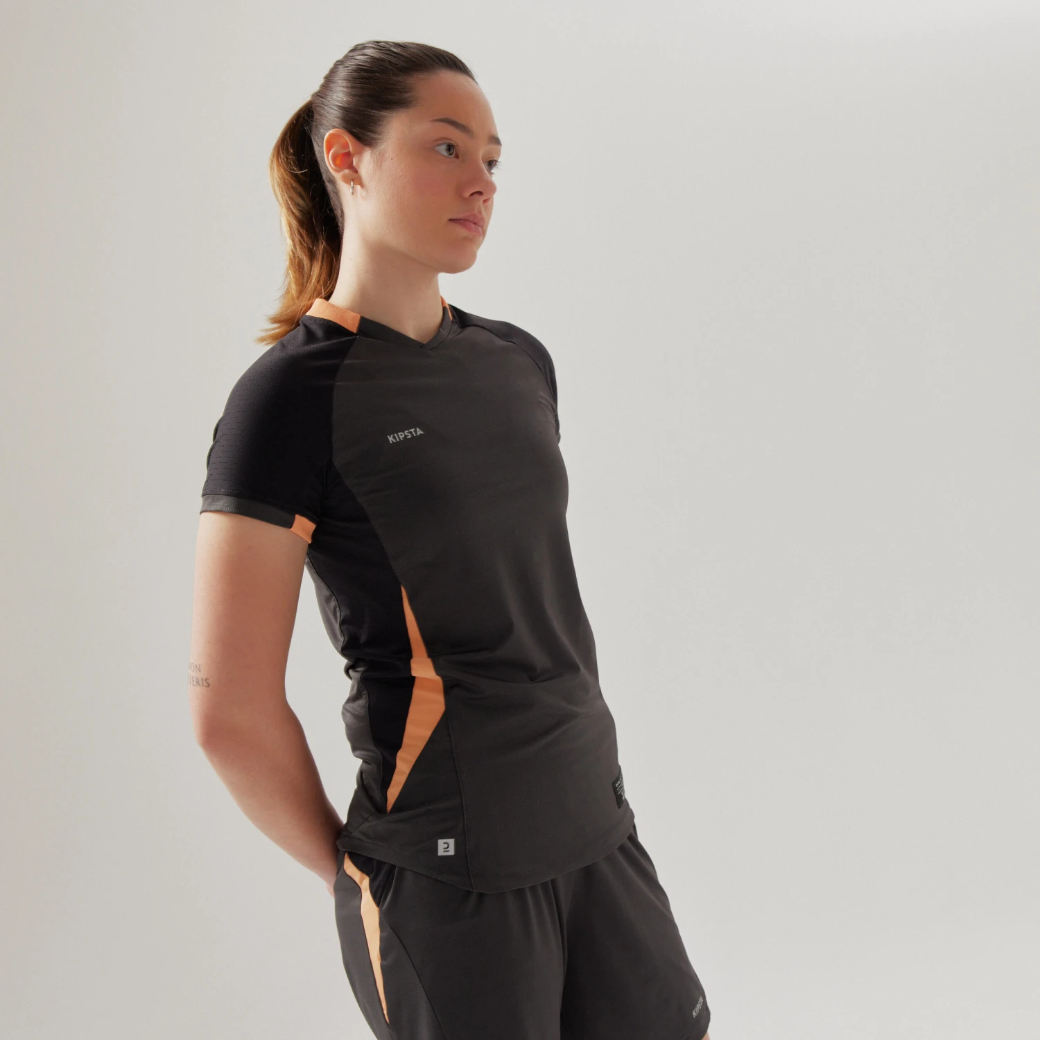 Kipsta Women's Short-Sleeved Straight Cut Football Shirt 11 Kipsta Women's Short-Sleeved Straight Cut Football Shirt - Image 9