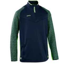 Kipsta Kids' 1/2 Zip Football Sweatshirt CLR