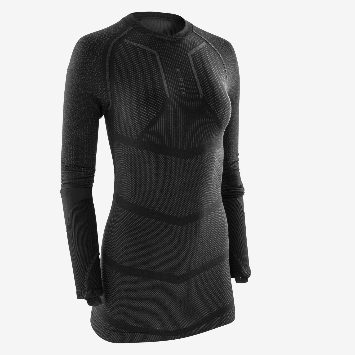 Kipsta Adult Long-Sleeved Thermal Base Layer Top Keepdry 500 4 Kipsta Adult Long-Sleeved Thermal Base Layer Top Keepdry 500 - Image 2