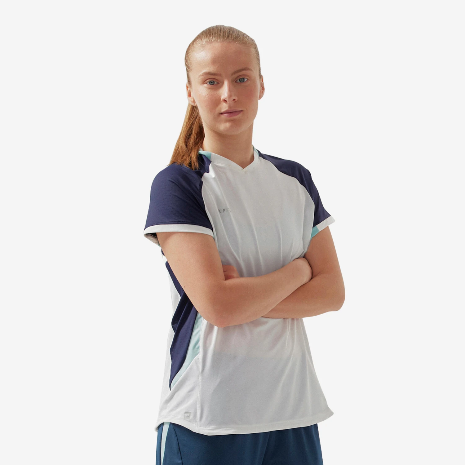 Kipsta Women's Short-Sleeved Straight Cut Football Shirt 4 Kipsta Women's Short-Sleeved Straight Cut Football Shirt - Image 2