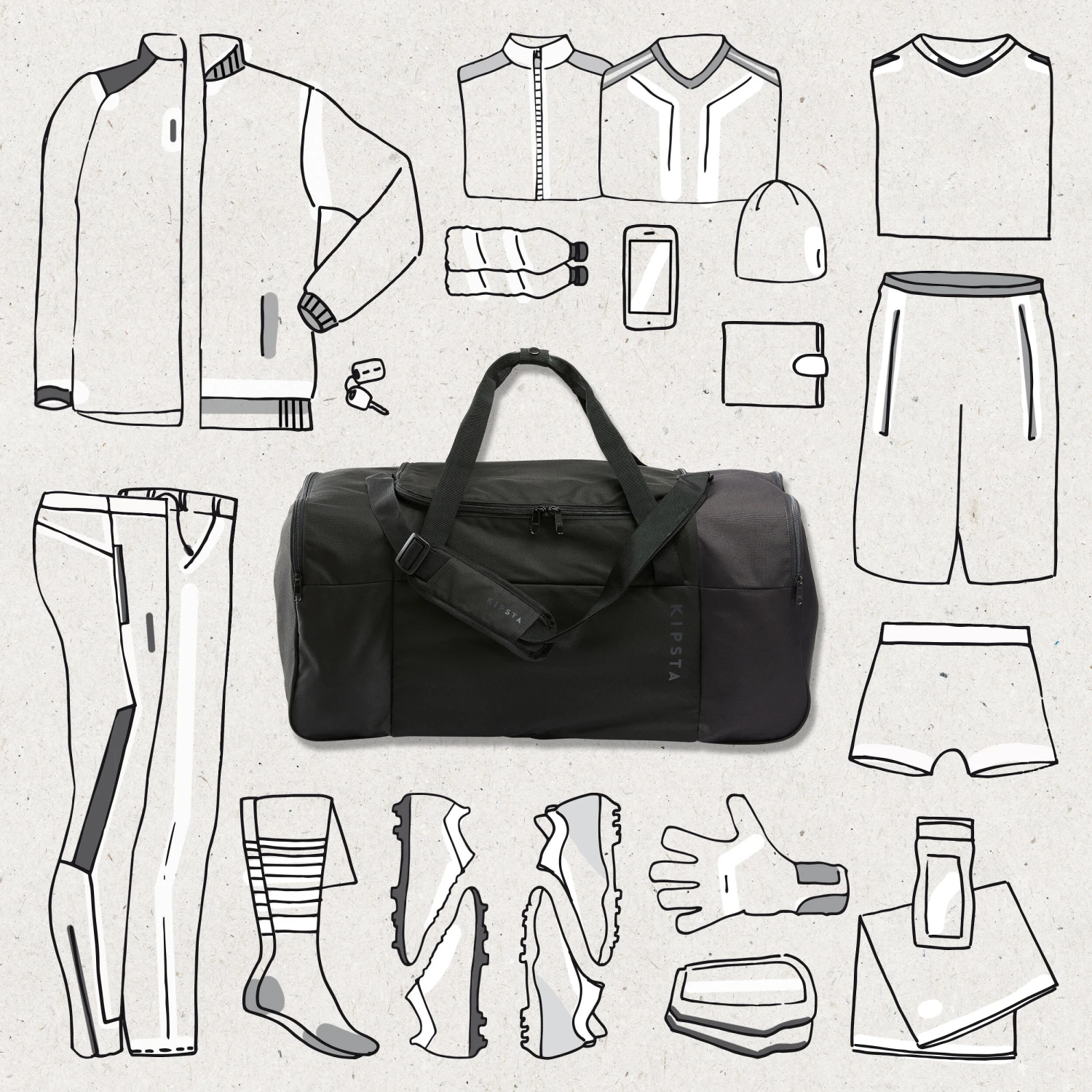 Kipsta 75L Bag Essential 4 Kipsta 75L Bag Essential - Image 2