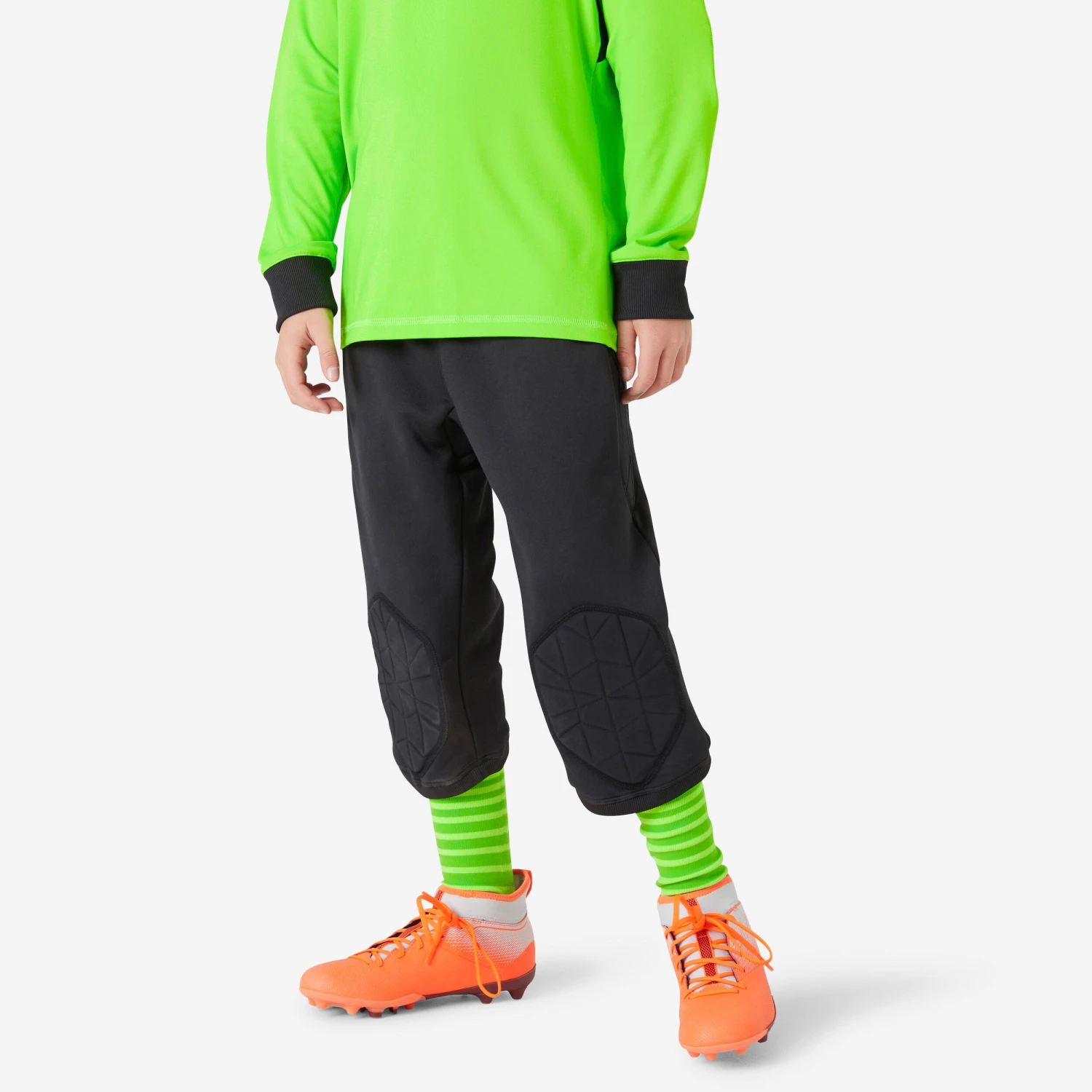 Kipsta F100 Kids' Goalkeeper Cropped Bottoms 6 Kipsta F100 Kids' Goalkeeper Cropped Bottoms - Image 4