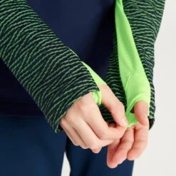 Kipsta Kids' 1/2 Zip Football Sweatshirt CLR - Navy/Neon Yellow -Decathlon kids 12 zip football sweatshirt clr navyneon yellow 2