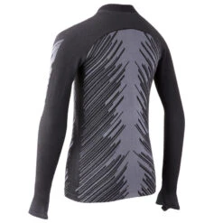 Kipsta Kids' Football Base Layer Top Keepwarm 900 - Charcoal Grey -Decathlon kids football base layer top keepwarm 900 charcoal grey 2