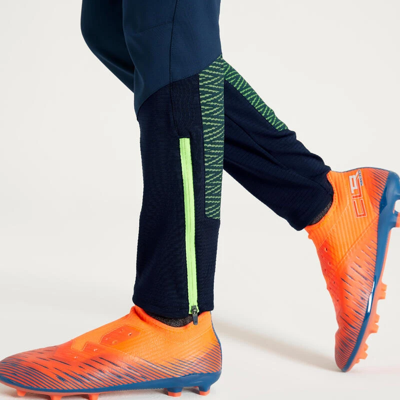 Kipsta Kids' Football Bottoms CLR - Navy Blue/Neon Yellow 5 Kipsta Kids' Football Bottoms CLR - Navy Blue/Neon Yellow - Image 3