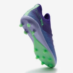 Kipsta Kids' Firm Ground Football Boots CLR -Decathlon kids lace up football boots clr fg alpha 4