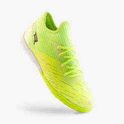 Kipsta Kids' Lace-Up Football Boots CLR Turf TF -Decathlon kids lace up football boots clr turf neon yellow 3