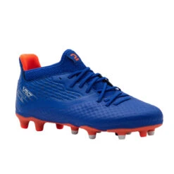 Kipsta Kids' Lace-Up Football Boots Viralto III FG - Blue/Neon
