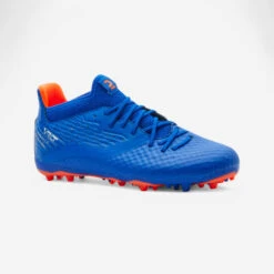 Kipsta Kids' Lace-Up Football Boots Viralto III MG/AG - Blue/Orange