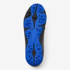 Kipsta Kids' Lace-Up Leather Football Boots Viralto II MG/AG - Black/Lightning -Decathlon kids lace up leather football boots viralto ii mgag blacklightning 5