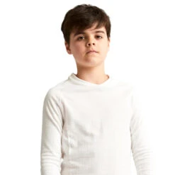 Kipsta Kids' Long-Sleeved Thermal Base Layer Top Keepdry 500 -Decathlon kids long sleeved thermal base layer top keepdry 500 white 8