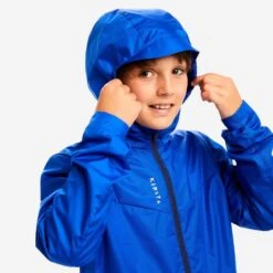 Kipsta Kids' Rainproof Football Jacket T500 -Decathlon kids rainproof football jacket t500 blue 3