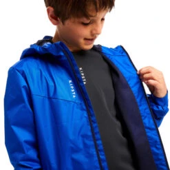Kipsta Kids' Rainproof Football Jacket T500 -Decathlon kids rainproof football jacket t500 blue 6