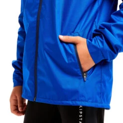 Kipsta Kids' Rainproof Football Jacket T500 -Decathlon kids rainproof football jacket t500 blue 7