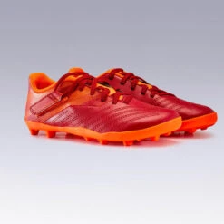 Kipsta Kids' Rip-Tab Firm Ground Football Boots Agility 140 FG -Decathlon kids rip tab firm ground football boots agility 140 fg burgundyorange 10