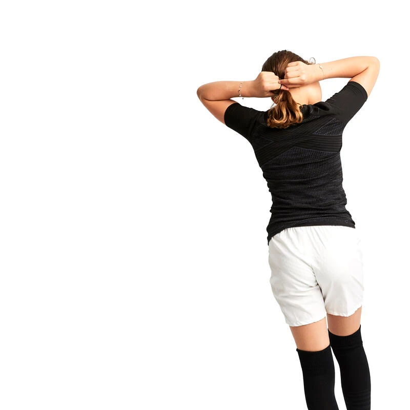 Kipsta Kids' Short-Sleeved Thermal Base Layer Top Keepdry 500 - Black 12 Kipsta Kids' Short-Sleeved Thermal Base Layer Top Keepdry 500 - Black - Image 10