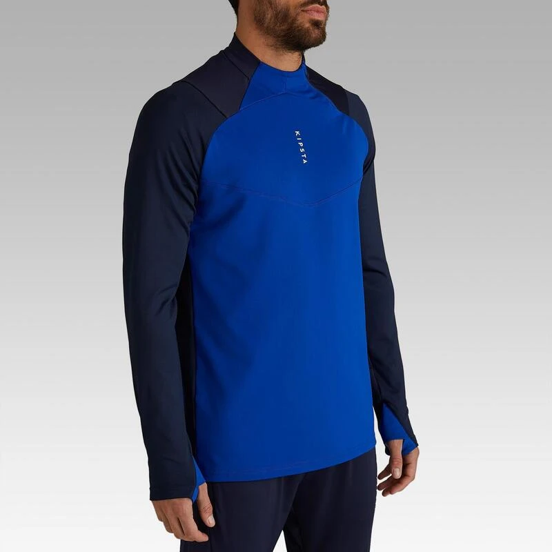 Kipsta T500 Adult 1/2 Zip Football Training Sweatshirt - Carbon 5 Kipsta T500 Adult 1/2 Zip Football Training Sweatshirt - Carbon - Image 3