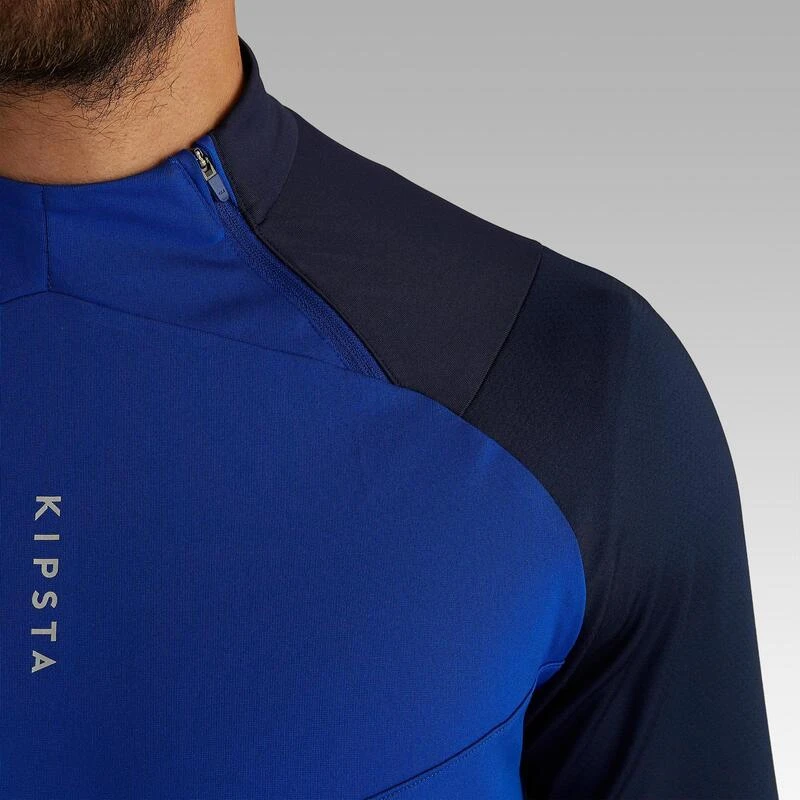 Kipsta T500 Adult 1/2 Zip Football Training Sweatshirt - Carbon 8 Kipsta T500 Adult 1/2 Zip Football Training Sweatshirt - Carbon - Image 6